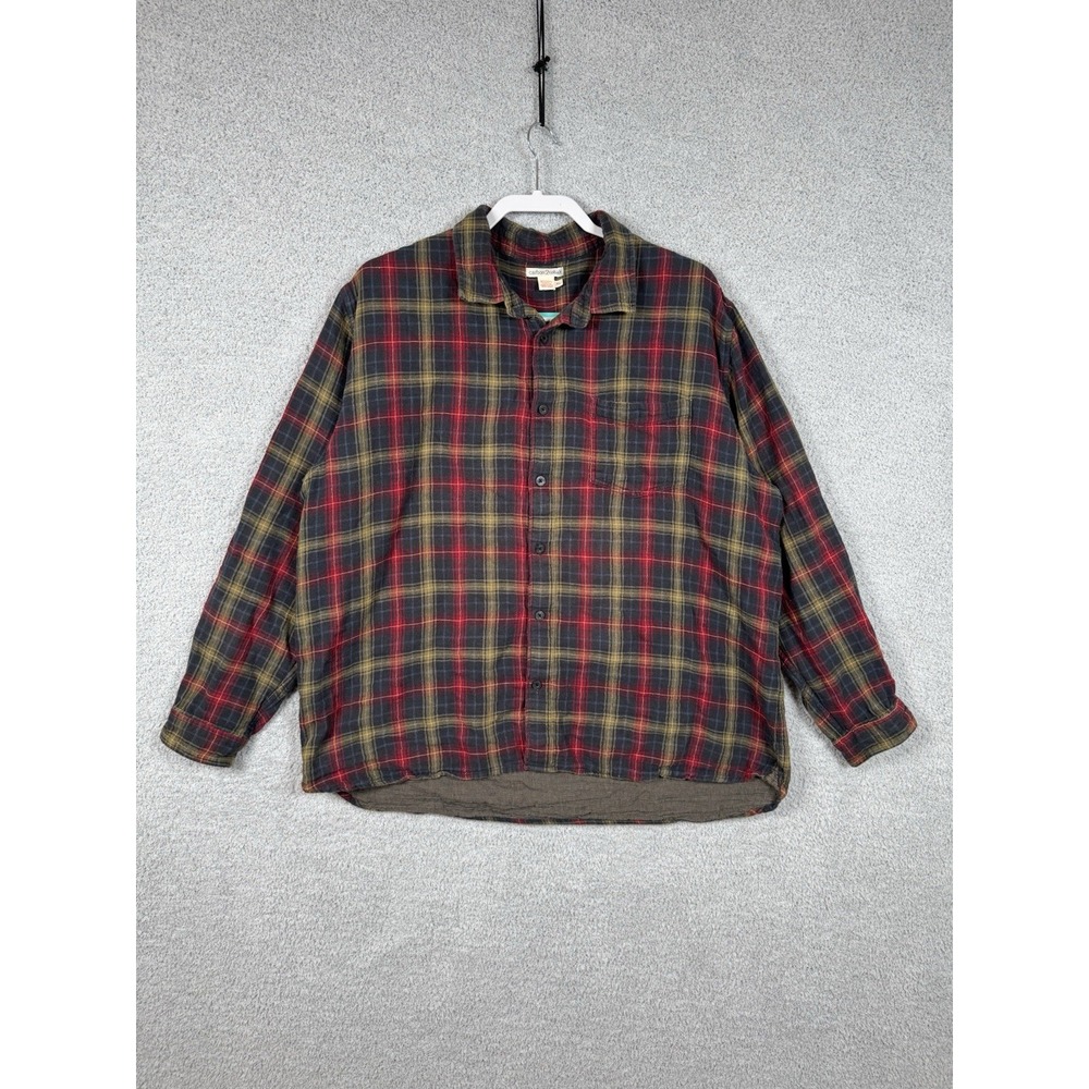 Carbon 2 Cobalt Flannel Shirt Men's XL Long Sleeve Button Up Plaid Lined